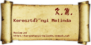 Keresztényi Melinda névjegykártya