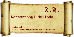 Keresztényi Melinda névjegykártya