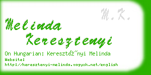 melinda keresztenyi business card